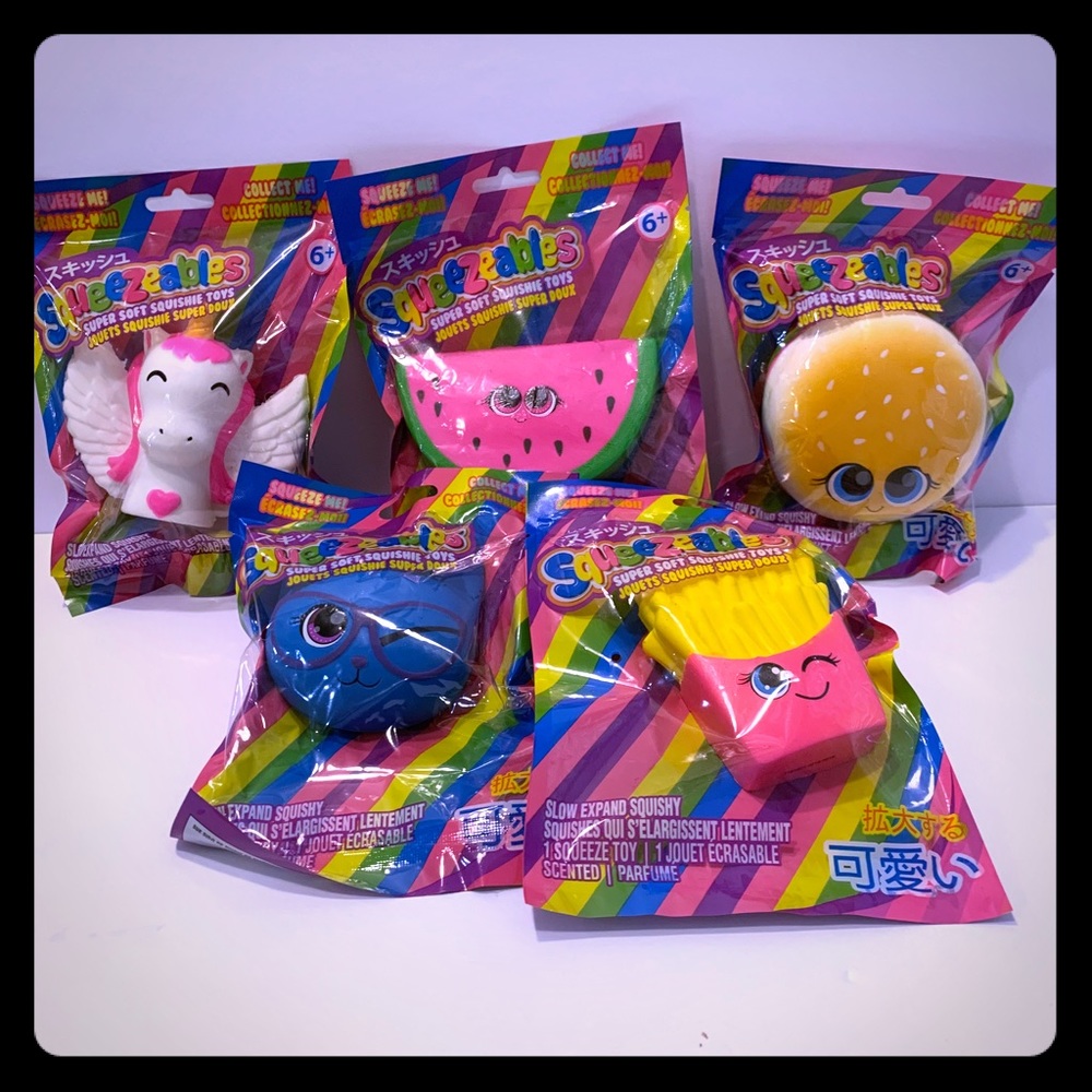 SQUEEZEABLES SUPPERT SOFT SQUISHIE TOYS